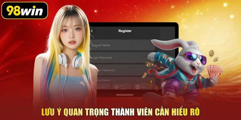 Lưu ý quan trọng thành viên cần hiểu rõ